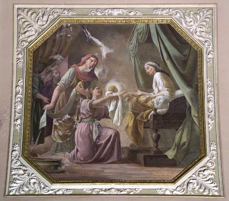 La Nascita di Maria - 1866 -affresco - chiesa di Santa Maria Immacolata delle Grazie - Bergamo
